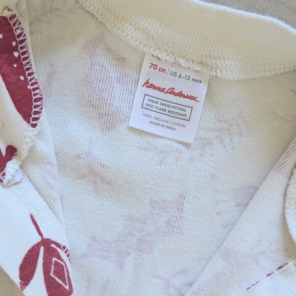 Hanna Andersson Scandi Deer Baby Zip Sleeper - 6-12M - Picture 2 of 5